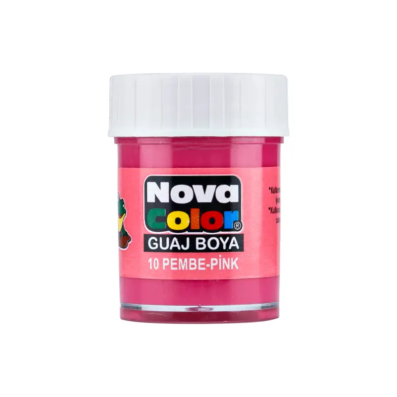 Nova Color Guaj Boya Şişe 25 ml Pembe 12 Li Kutu