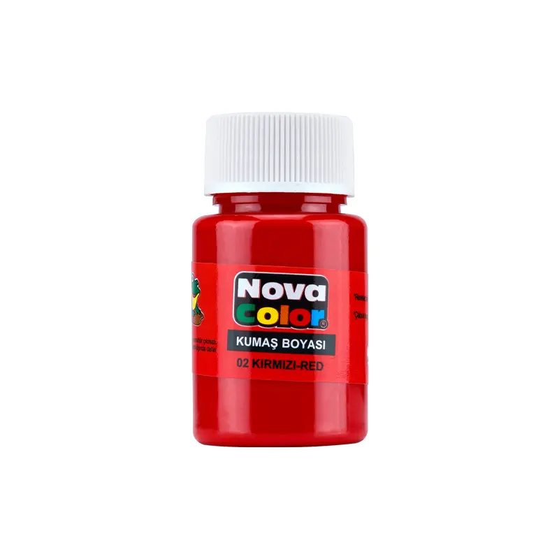 Nova Color Şişe Kumaş Boyası 30 ml Kırmızı 12 Li Kutu