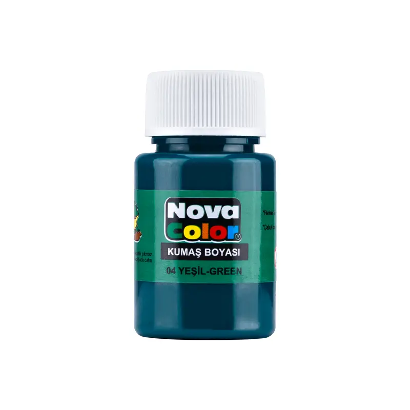 Nova Color Şişe Kumaş Boyası 30 ml Yeşil 12 Li Kutu