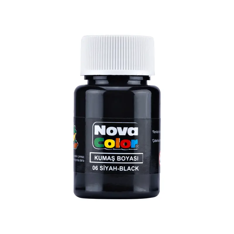 Nova Color Şişe Kumaş Boyası 30 ml Siyah 12 Li Kutu