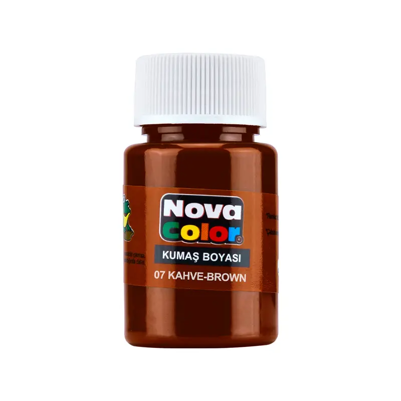 Nova Color Şişe Kumaş Boyası 30 ml Kahverengi 12 Li Kutu