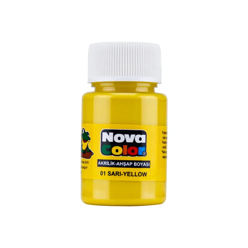 Nova Color Akrilik Boya Şişe 30 ml Sarı 12 Li Kutu