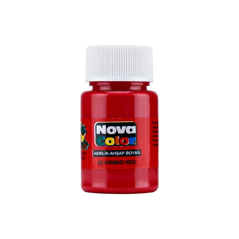 Nova Color Akrilik Boya Şişe 30 ml Kırmızı 12 Li Kutu