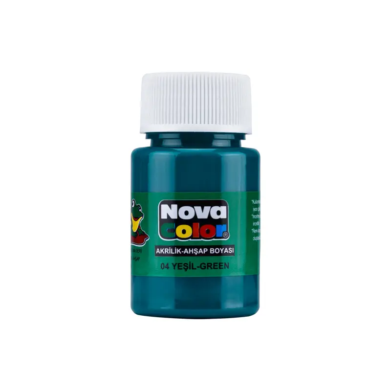 Nova Color Akrilik Boya Şişe 30 ml Yeşil 12 Li Kutu