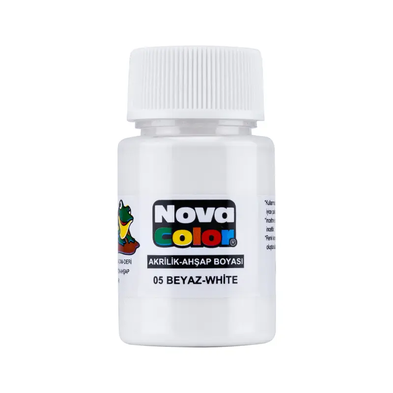 Nova Color Akrilik Boya Şişe 30 ml Beyaz 12 Li Kutu