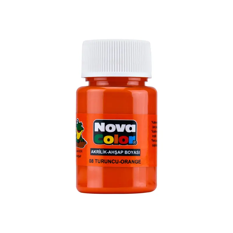 Nova Color Akrilik Boya Şişe 30 ml Turuncu 12 Li Kutu