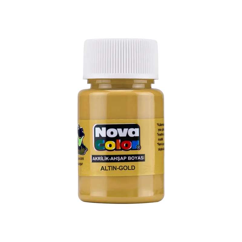 Nova Color Akrilik Boya Şişe 30 ml Altın 12 Li Kutu