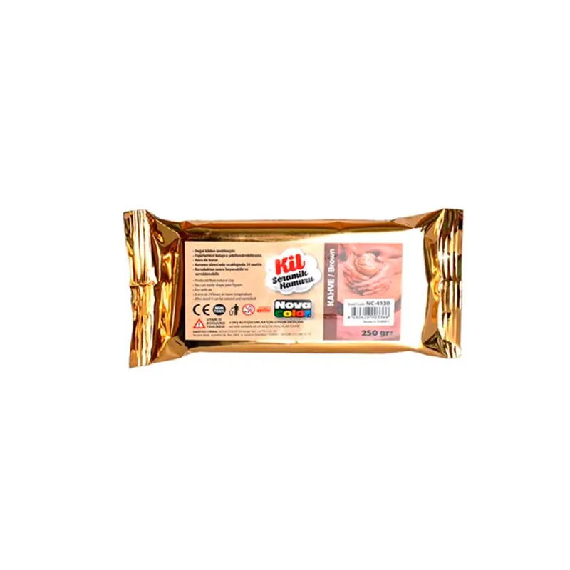 Nova Color Kil Seramik Hamuru 250 Gr. Kahverengi