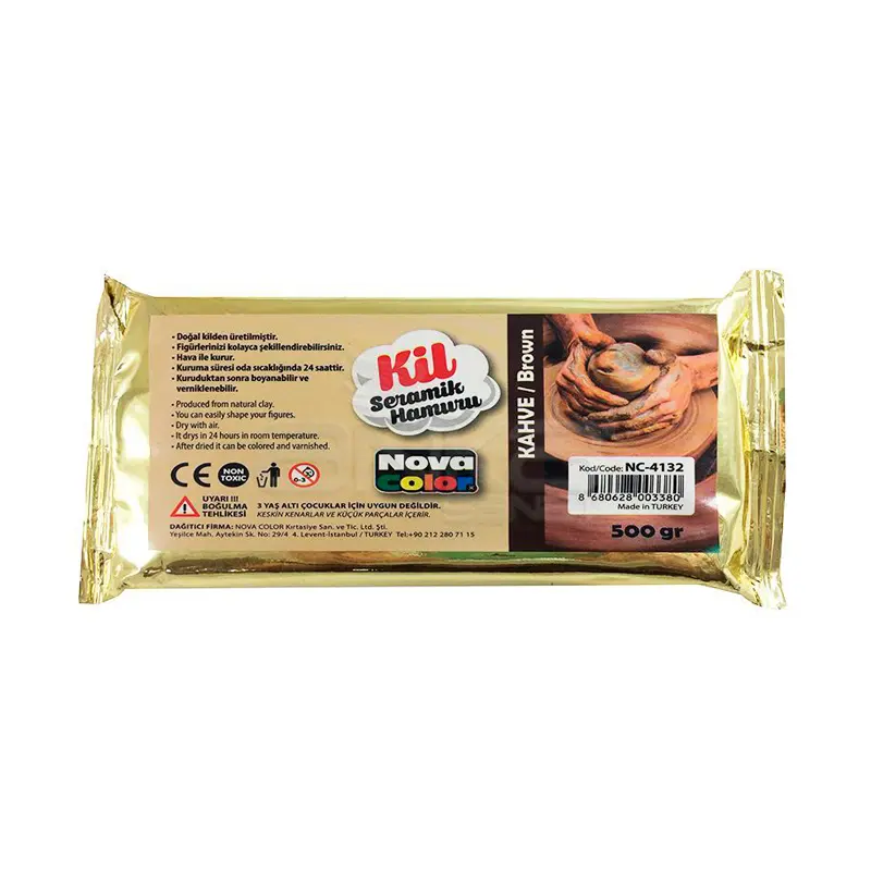Nova Color Kil Seramik Hamuru 500 Gr. Kahverengi