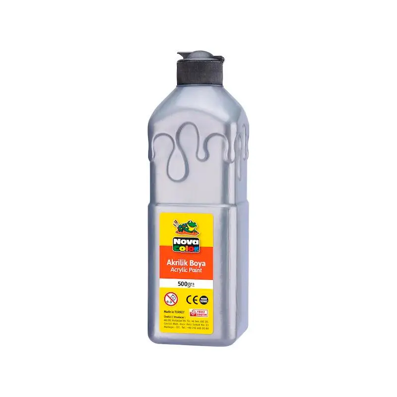 Nova Color Akrilik Boya 500 Gr. Gümüş