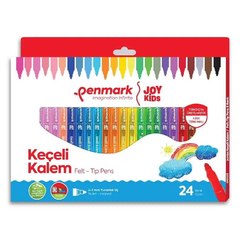 Penmark Süper Su Bazlı Yıkanabilir Keçeli Kalem 24 Renk