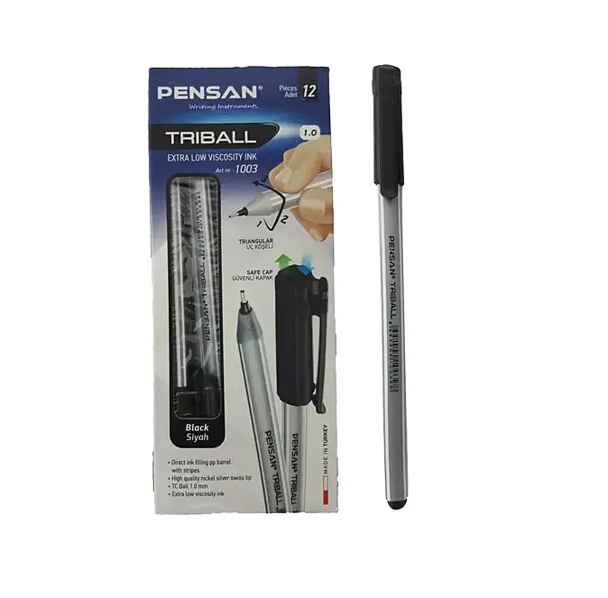 Pensan Triball 1003 Tükenmez Kalem 1.0 mm Siyah 12 Li Kutu