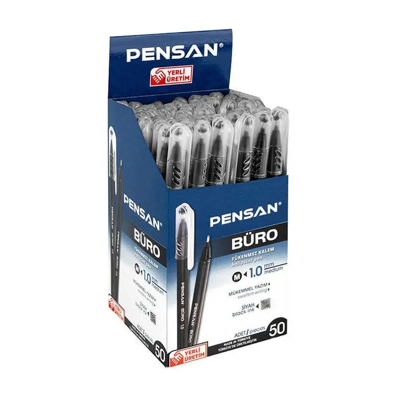 Pensan 2270 Tükenmez Kalem 1.0 mm Siyah 50 Li Kutu