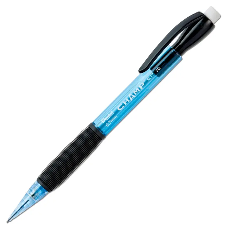 Pentel AL17C Plastik Gövdeli Kauçuk Tutaçlı Versatil Kalem Mavi Gövde 0.7mm 12 Li Kutu