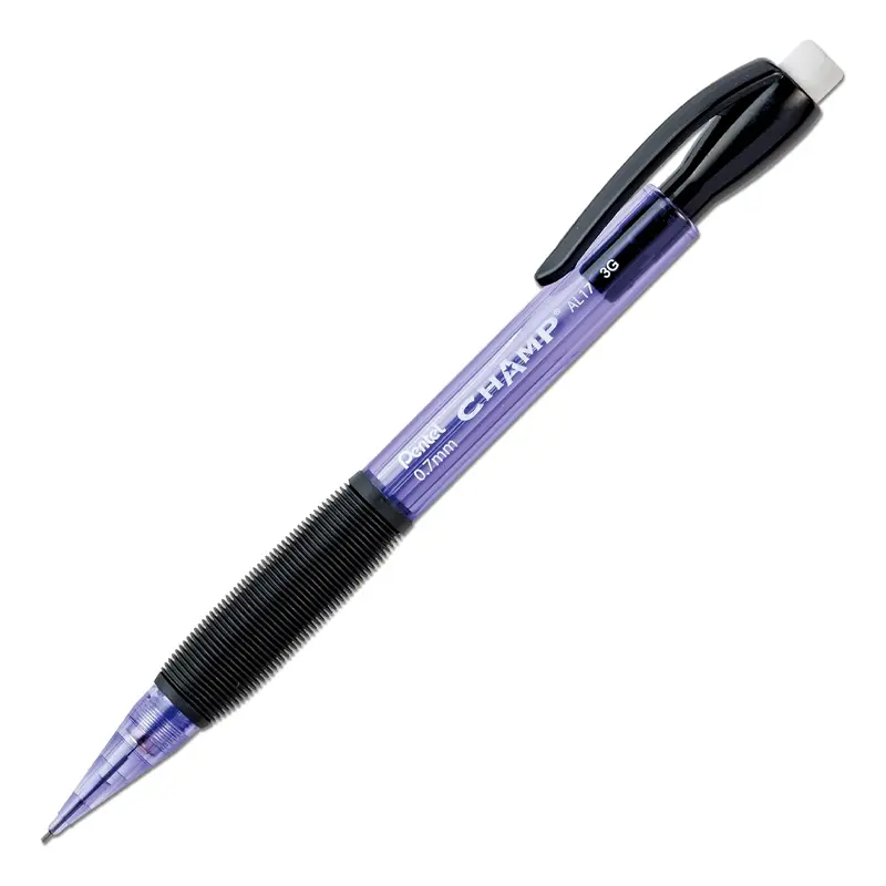Pentel AL17V Plastik Gövdeli Kauçuk Tutaçlı Versatil Kalem Mor Gövde 0.7mm 12 Li Kutu