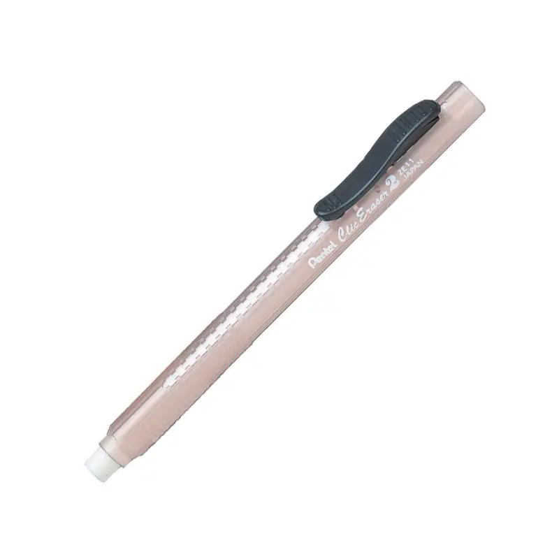 Pentel ZE11T Şeffaf Siyah Gövde Sürgülü Kalem Silgi 12 Li Kutu