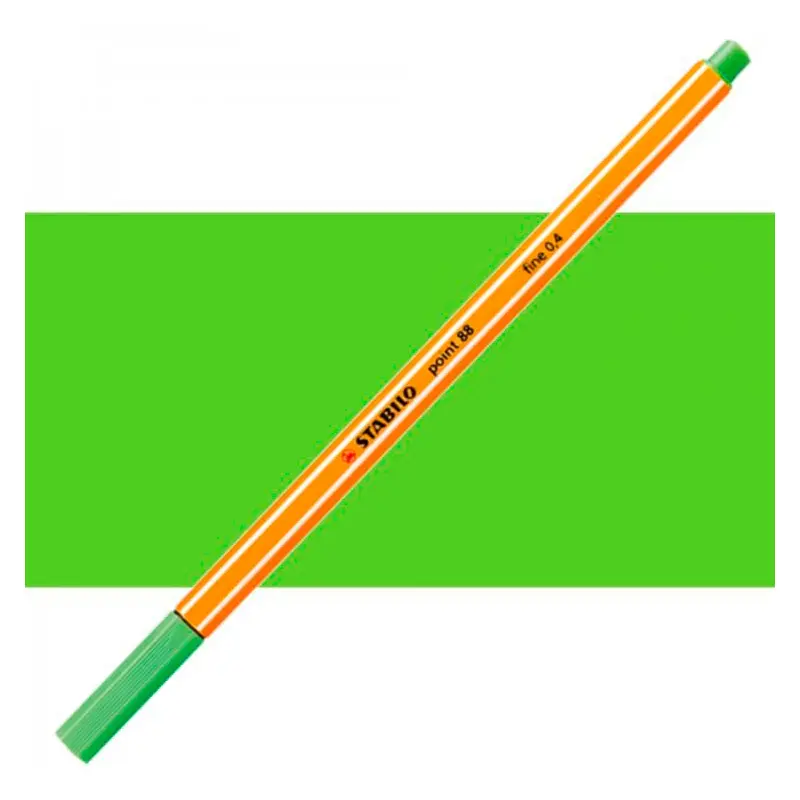 Stabilo Point 88/43 İnce Uçlu Keçeli Kalem 0.4mm Yaprak Yeşili 10 Lu Kutu