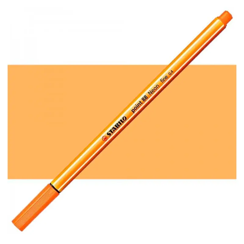 Stabilo Point 88/054 İnce Uçlu Keçeli Kalem 0.4mm Floresan Turuncu 10 Lu Kutu