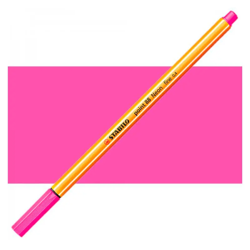 Stabilo Point 88/056 İnce Uçlu Keçeli Kalem 0.4mm Floresan Pembe 10 Lu Kutu