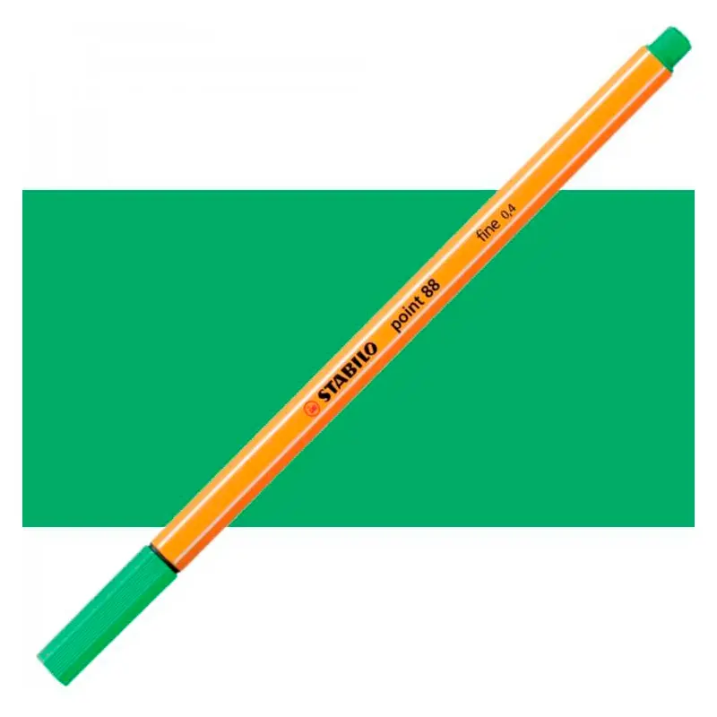 Stabilo Point 88/16 İnce Uçlu Keçeli Kalem 0.4mm Zümrüt Yeşili 10 Lu Kutu