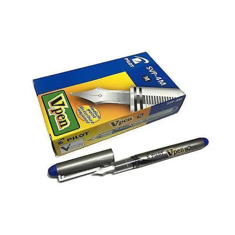 Pilot V-PEN Silver Dolma Kalem Mavi 12 Li Kutu