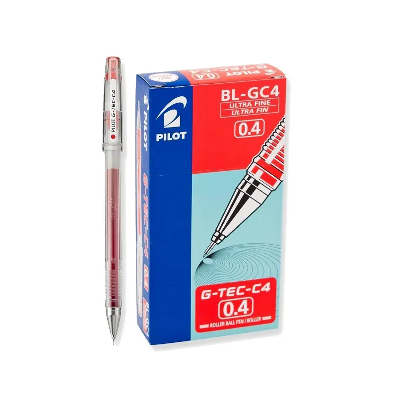 Pilot G-TEC-C4 İğne Uçlu Roller Kalem 0.4mm Kırmızı 12 Li Kutu
