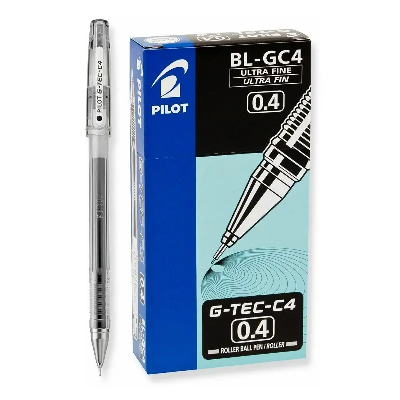 Pilot G-TEC-C4 İğne Uçlu Roller Kalem 0.4mm Siyah 12 Li Kutu