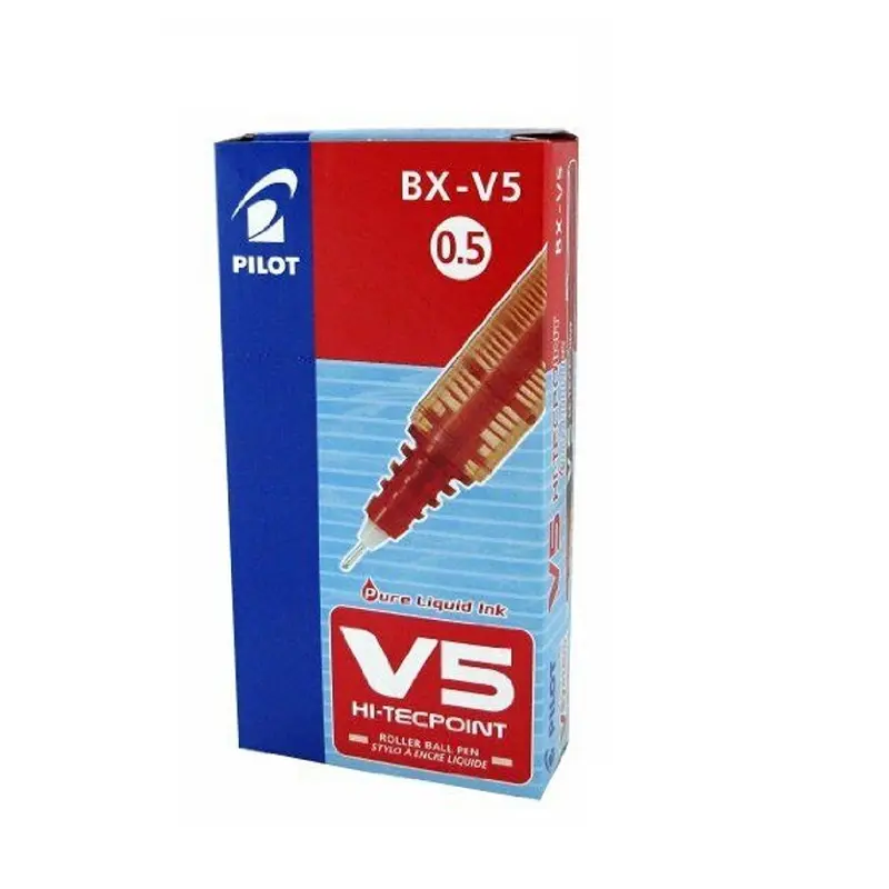Pilot Hi-Tecpoint V5 İğne Uçlu Roller Kalem 0.5mm Kırmızı 12 Li Kutu