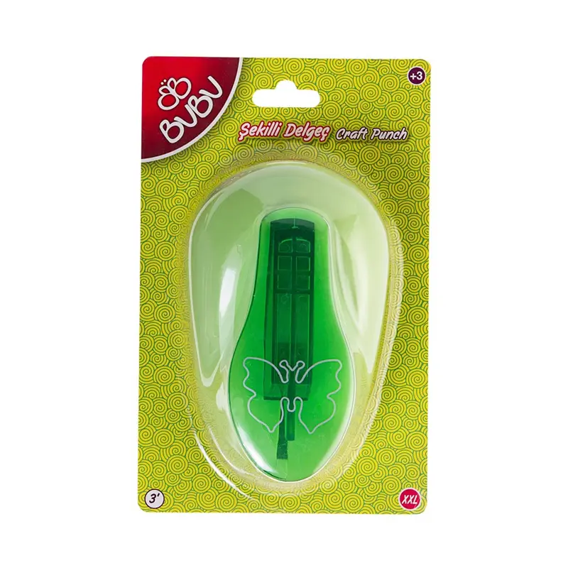 Bu-Bu Şekili Eva ve Kağıt Delgeç 3 Inch Kelebek Şekilli