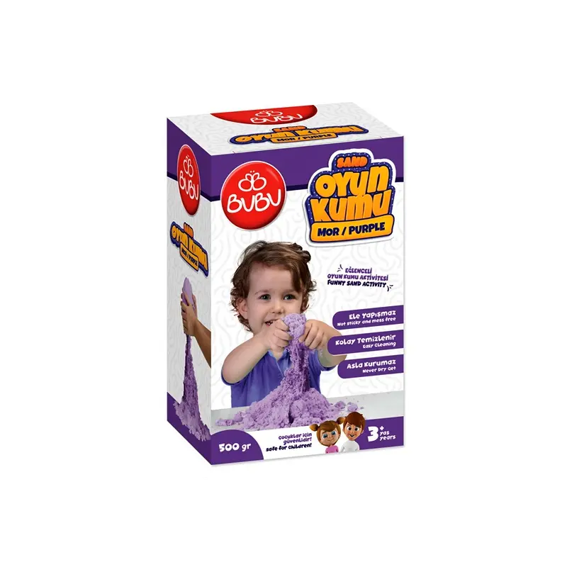 Bu-Bu KU0004 Sand Kinetik Oyun Kumu 500 Gr. Mor