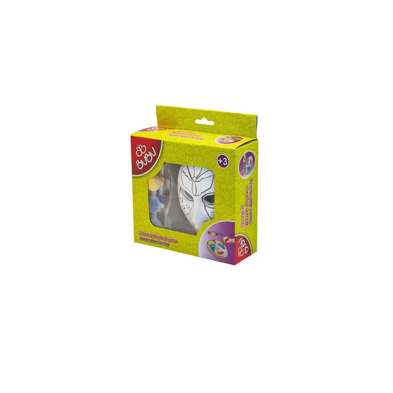 Bu-Bu MS0001 Kelebek Desenli Seramik Maske Boyama Seti