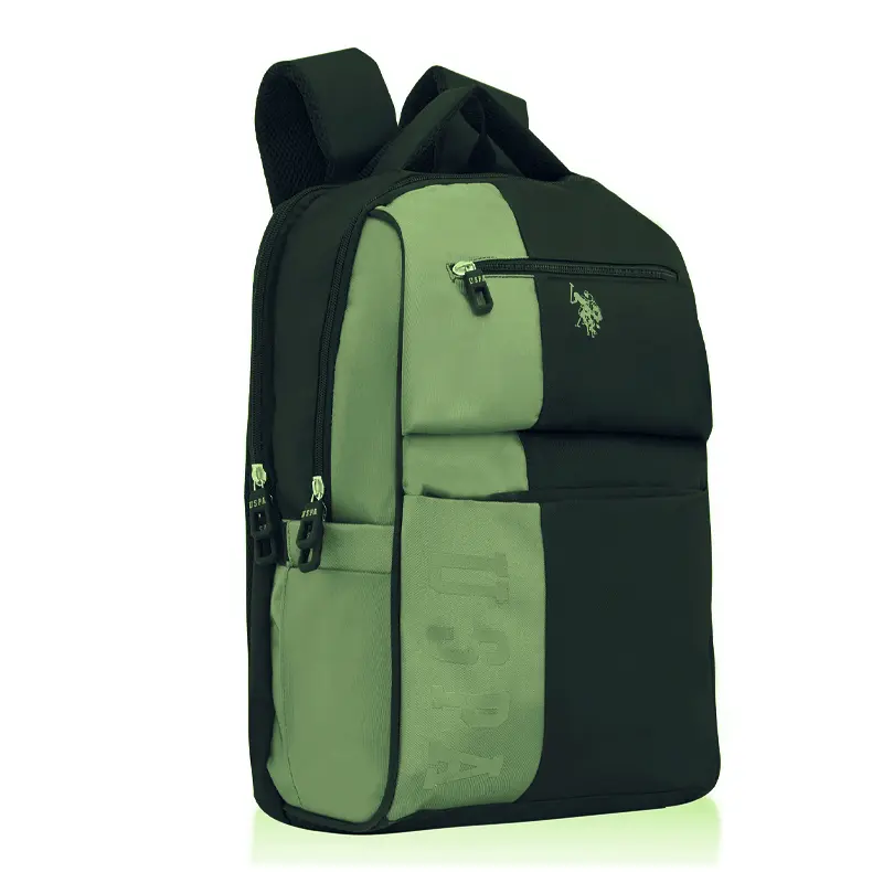 U.S. Polo Assn. 23164 Siyah - Yeşil Okul Sırt Çantası