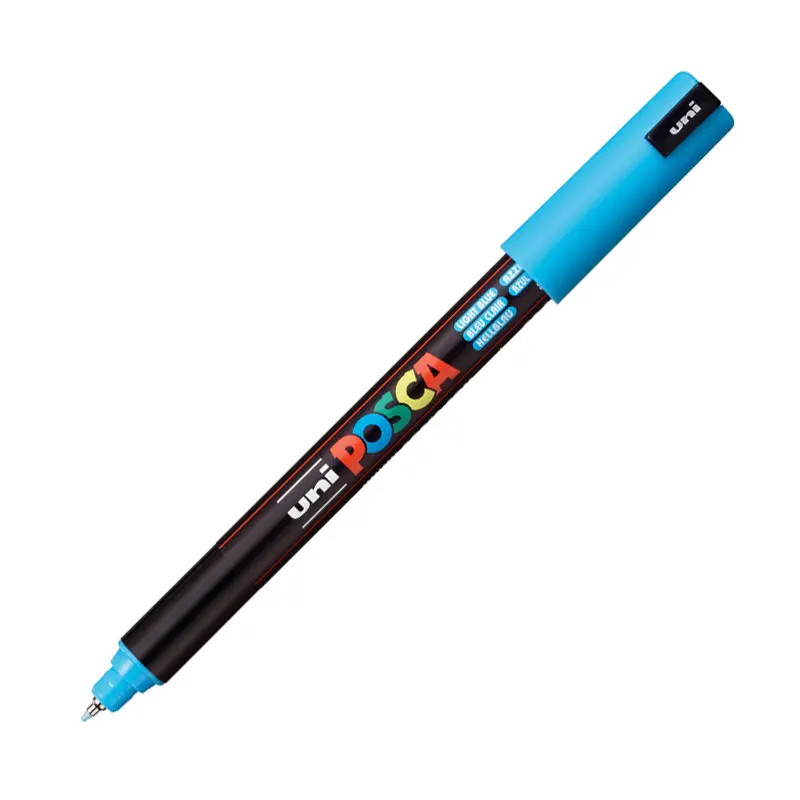 Uni-Ball Posca PC-1MR 0.7mm Su Bazlı Poster Markörü Açık Mavi 6 Lı Kutu