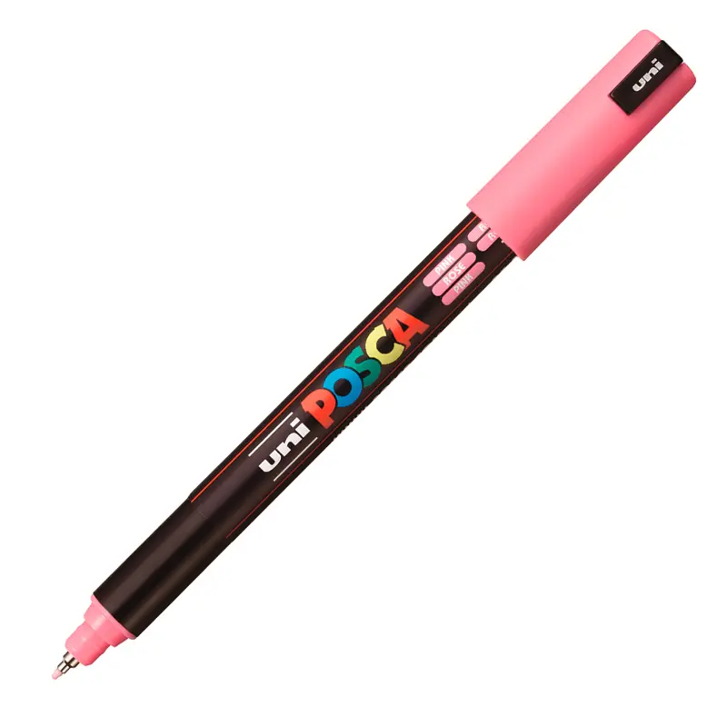 Uni-Ball Posca PC-1MR 0.7mm Su Bazlı Poster Markörü Pembe 6 Lı Kutu
