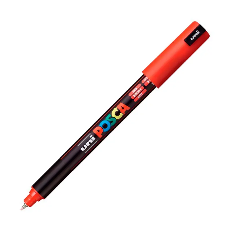 Uni-Ball Posca PC-1MR 0.7mm Su Bazlı Poster Markörü Kırmızı 6 Lı Kutu