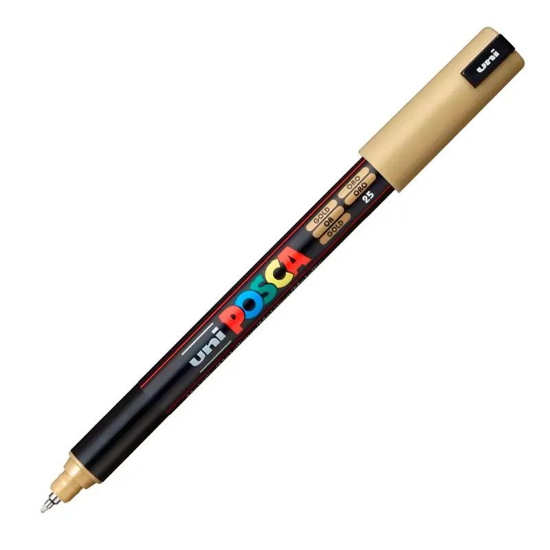 Uni-Ball Posca PC-1MR 0.7mm Su Bazlı Poster Markörü Altın 6 Lı Kutu