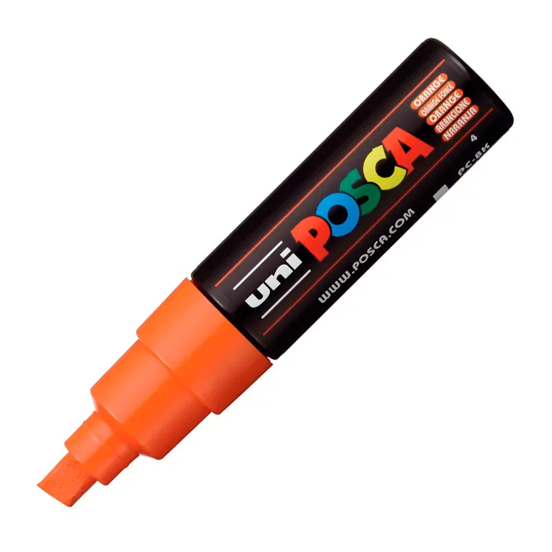 Uni-Ball Posca PC-8K 8.0mm Su Bazlı Poster Markörü Turuncu 6 Lı Kutu