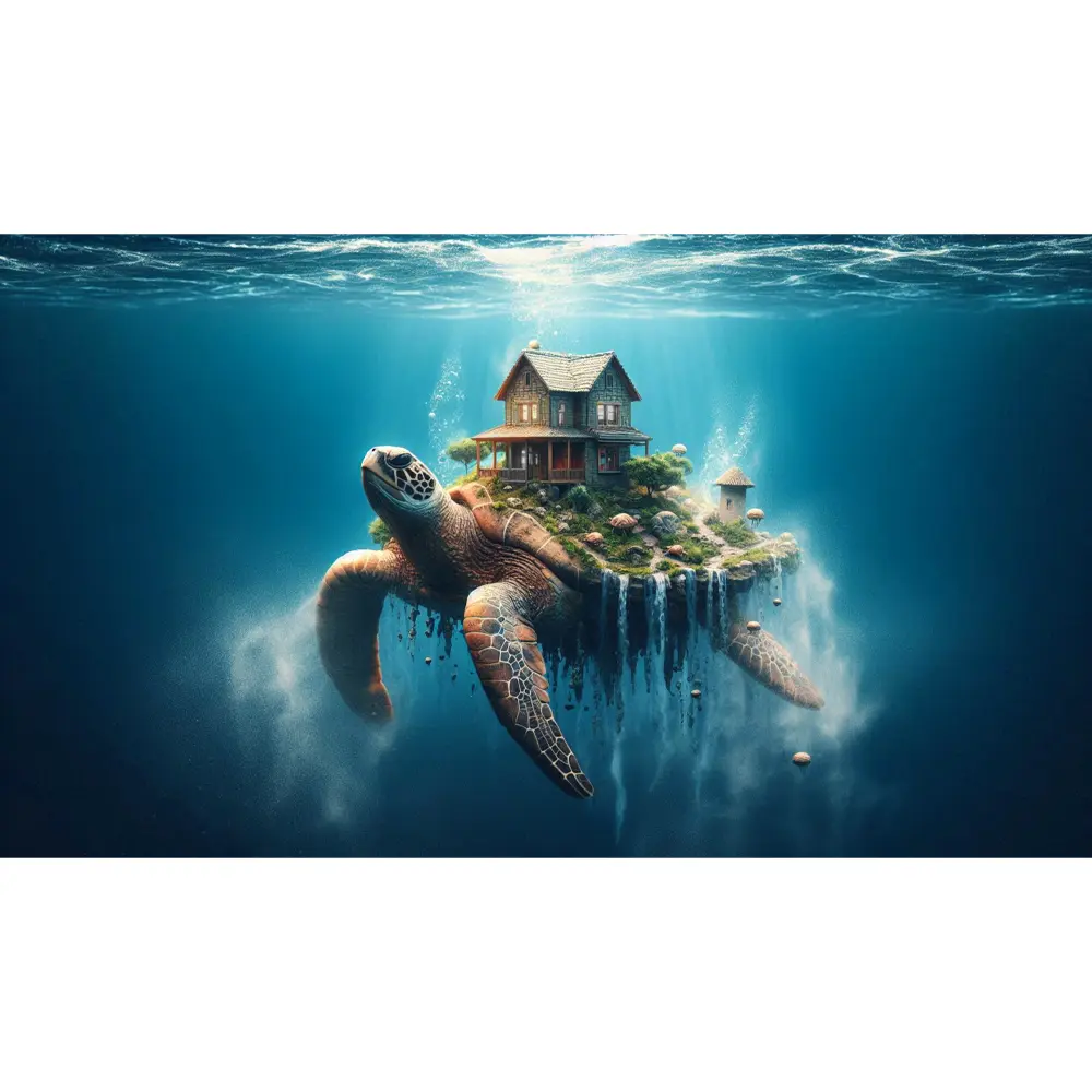 Galapagos Tortoise Rölyef Poster Baskı Kağıt Boyutu: 33x48cm Baskı Boyutu: 26.7x46.7cm 8 Adet