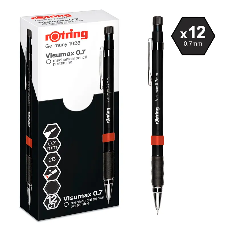 Rotring Visumax Versatil Kalem Siyah 0.7mm x 12 Li Kutu
