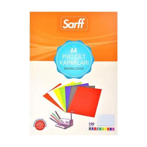 Sarff PVC Cilt Kapağı 160 Micron A4 Opak Beyaz 100 Lü Paket
