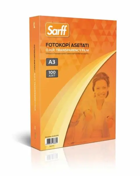 Sarff Fotokopi Asetatı 110 micron A3 100 Lü Paket