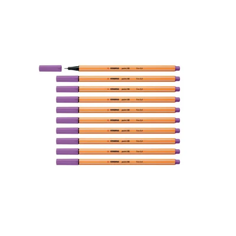 Stabilo Point 88/60 İnce Uçlu Keçeli Kalem 0.4mm Erik Moru 10 Lu Kutu