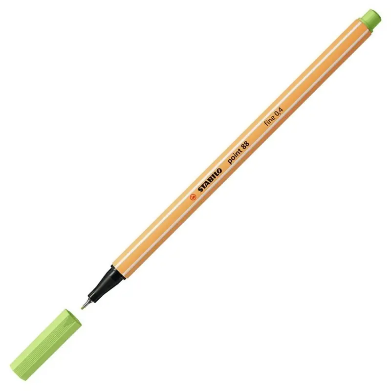 Stabilo Point 88/34 İnce Uçlu Keçeli Kalem 0.4mm Fıstık Yeşili 10 Lu Kutu