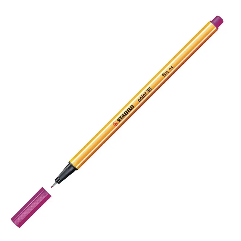 Stabilo Point 88/49 İnce Uçlu Keçeli Kalem 0.4mm Çilek Kırmızısı 10 Lu Kutu
