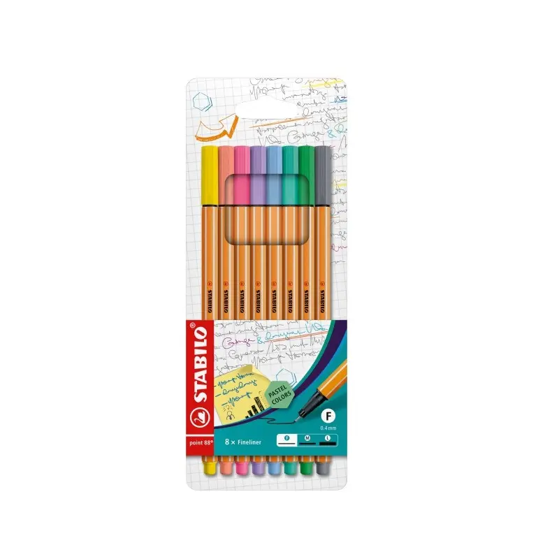 Stabilo Point 88/6 İnce Uçlu Keçeli Kalem 0.4mm 6 Renk