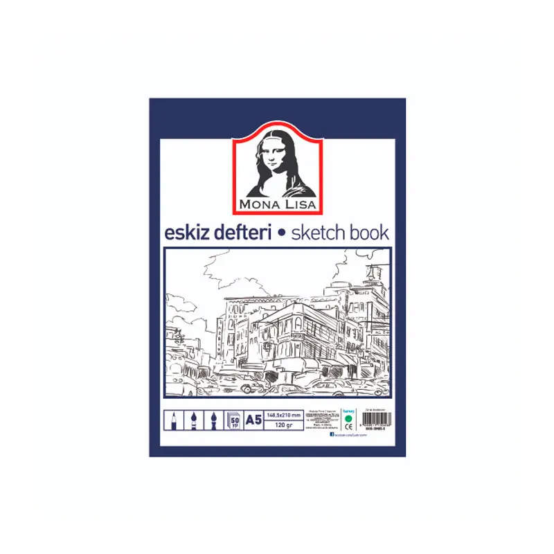 Südor Mona Lisa Eskiz Defteri 120 Gram 50 Yaprak A5
