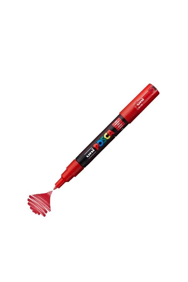 Uni-Ball Posca PC-1M 0.7mm Su Bazlı Poster Markörü Kırmızı 6 Lı Kutu