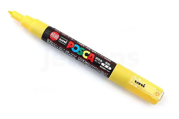 Uni-Ball Posca PC-1M 0.7mm Su Bazlı Poster Markörü Sarı 6 Lı Kutu