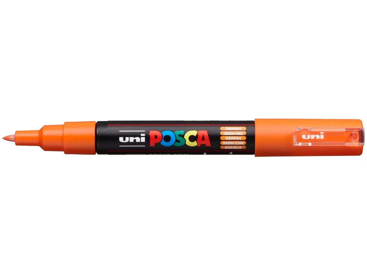 Uni-Ball Posca PC-1M 0.7mm Su Bazlı Poster Markörü Turuncu 6 Lı Kutu