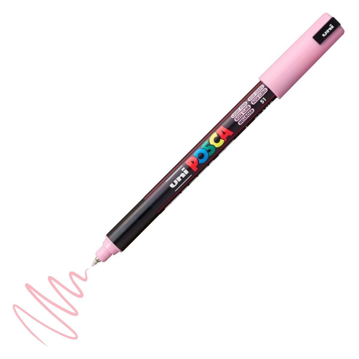 Uni-Ball Posca PC-1MR 0.7mm Su Bazlı Poster Markörü Açık Pembe 6 Lı Kutu